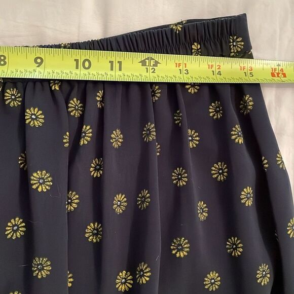 J.Crew Blue Floral Faux Wrap Hi-Lo Skirt Womens Size Medium Lightweight - Picture 6 of 9